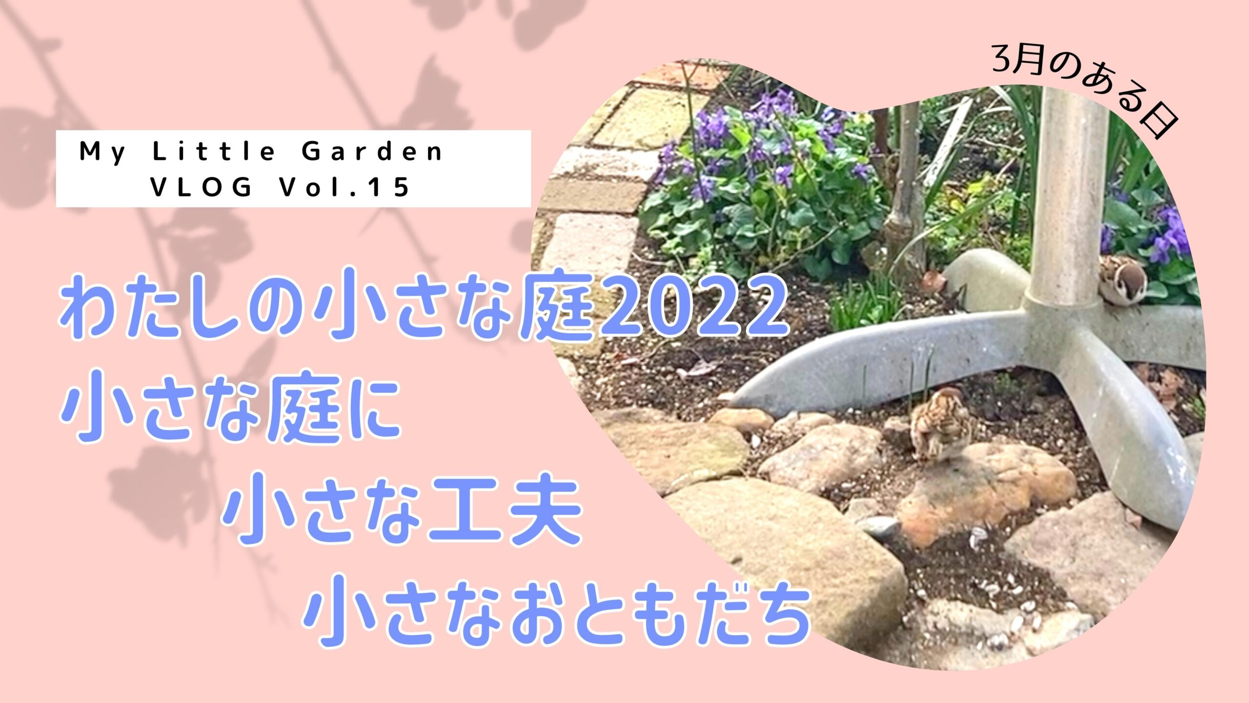My Little Garden VLOG Vol.15 わたしの小さな庭2022 〜小さな庭に小さな工夫小さなおともだち〜 をYouTubeにアップロードしました！！！